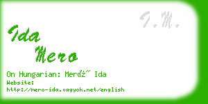 ida mero business card